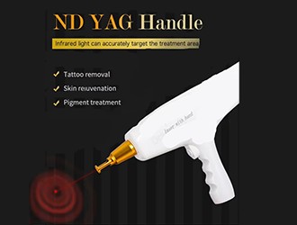The ND YAG Handle uses infrared light to precisely target treatment areas for tattoo removal, pigment treatment, and skin rejuvenation. Its deep-penetrating wavelength effectively breaks down ink and melanin while being safe for darker skin types – making it the ideal choice for professional pigment and tattoo removal treatments.